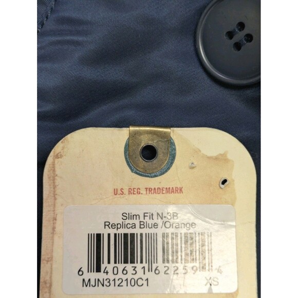 Alpha Industries N-3B Slim Fit Parka Mens XS US Army Jacket Blue MJN31210C1 NEW - Picture 8 of 16